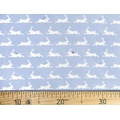 Ткань Gütermann Little Friends (голубой/белые зайцы) 