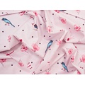 Ткань Gütermann Long Island (розовый/птицы, стрекозы, цветы) - Фото №1