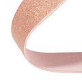 Эластичная лента Color с люрексом 50мм, розовый/золотистый - Фото №1