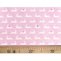 Ткань Gütermann Little Friends (розовый/белые зайцы) 