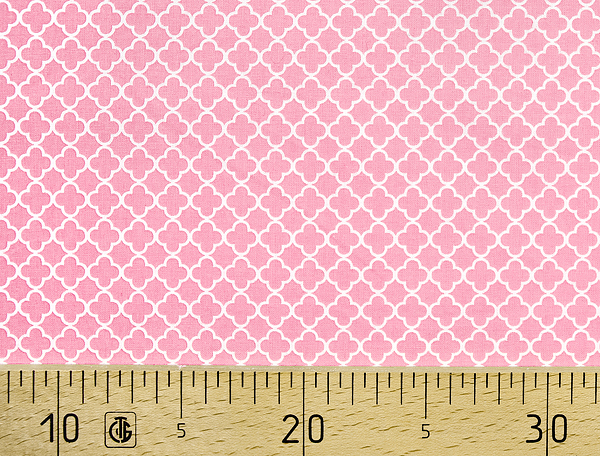 Ткань Gütermann Summer Loft (розовый/белый сетчатый узор) 
