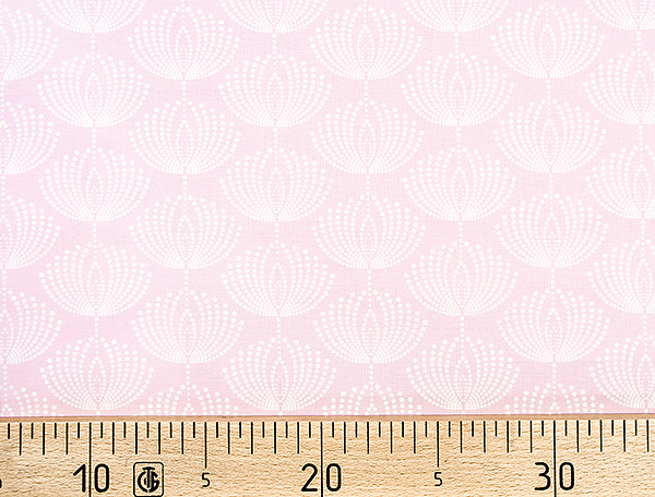 Ткань Gütermann Long Island (розовый/белые одуванчики) 