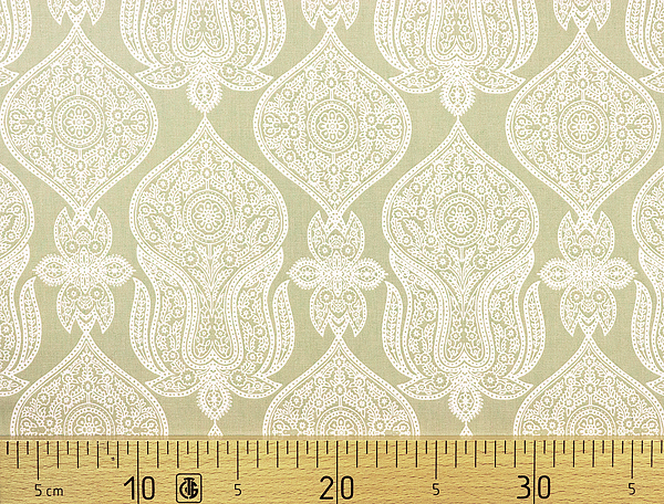 Ткань Gütermann Marrakesch (оливковый/белый восточный орнамент) 
