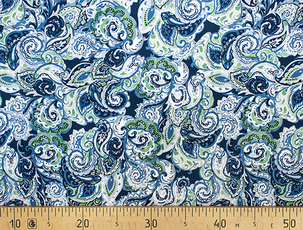 Ткань Gütermann Unique (морская пена в синем) 