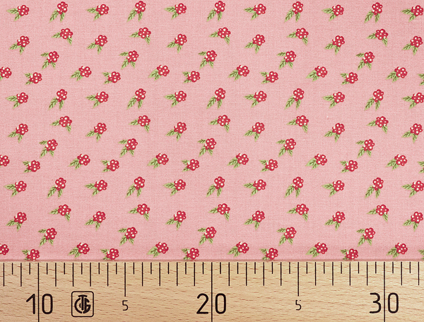 Ткань Gütermann Lizzy's Garden (ягоды на розовом) 