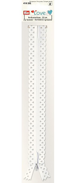 Молния Prym Love S11 декоративная потайная 20 см белая 