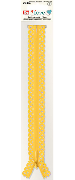 Молния Prym Love S11 декоративная потайная 20 см солнечная желтая 