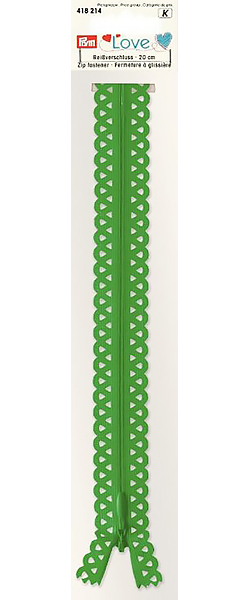 Молния Prym Love S11 декоративная потайная 20 см светло-зеленая 