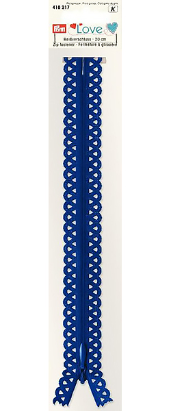 Молния Prym Love S11 декоративная потайная 20 см ярко-синяя 