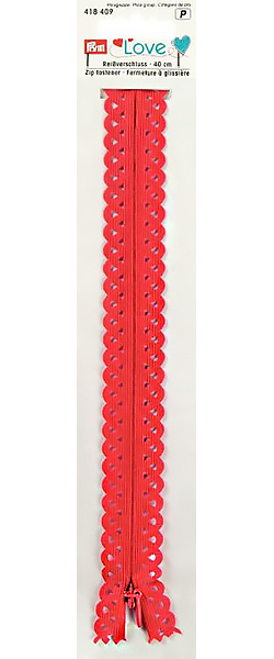 Молния Prym Love S11 декоративная потайная 40 см красная 