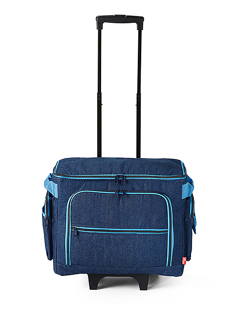 Сумка-чемодан для швейной машины, джинсовая синяя 